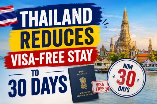 image for article Thailand Continues Visa-Free Entry for Indians, But Stay Duration Reduced to 30 Days: What Travellers Need to Know