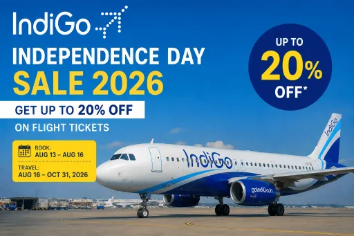 image for article IndiGo Independence Day Sale 2026: Get Up to 20% Off Flight Tickets