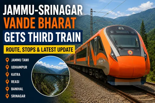 image for article Jammu-Srinagar Vande Bharat Gets Third Train: Route, Stops & Latest Update