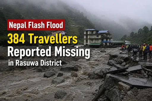 image for article Nepal Flash Flood: 384 Travellers Reported Missing as Bhote Koshi River Floods Rasuwa