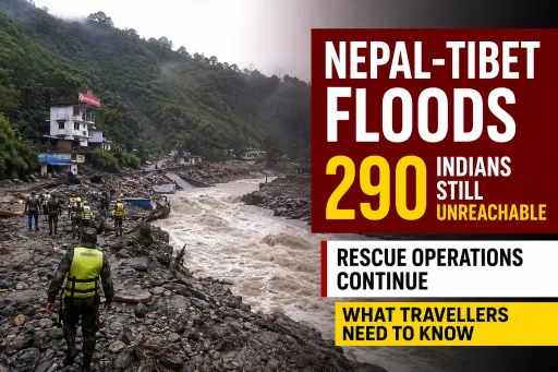 image for article Nepal-Tibet Floods: 290 Indians Still Unreachable as Rescue Operations Continue