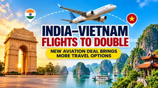 image for article India–Vietnam Flights to Double: New Aviation Deal Brings More Travel Options