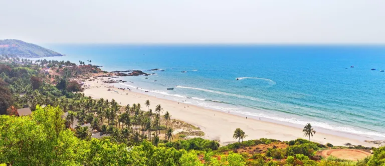 view at Vagator Beach from Chapora fort