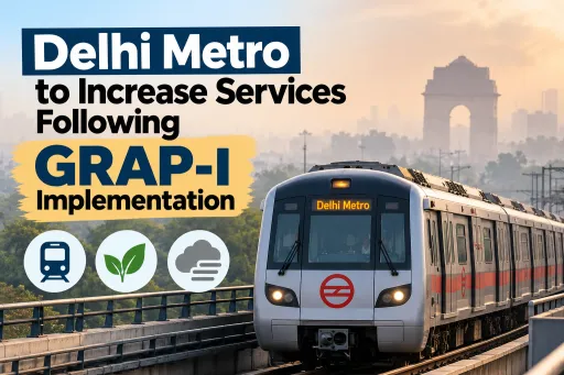 image for article Delhi Metro to Increase Train Services Under GRAP-I: 20 Additional Trips