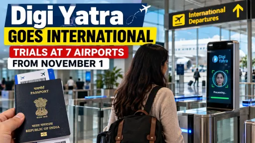image for article Digi Yatra International Trials Begin November 1 at 7 Airports: Who Can Use It and How It Works