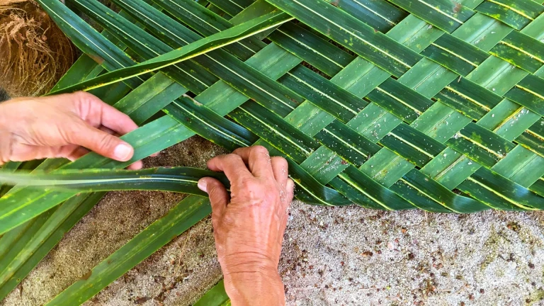 Khola (Palm Leaf) Weaving