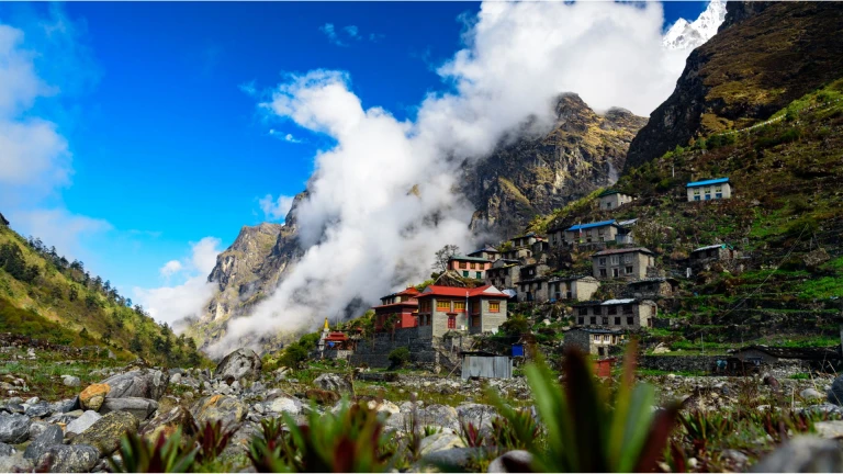Mountain Village in Nepal