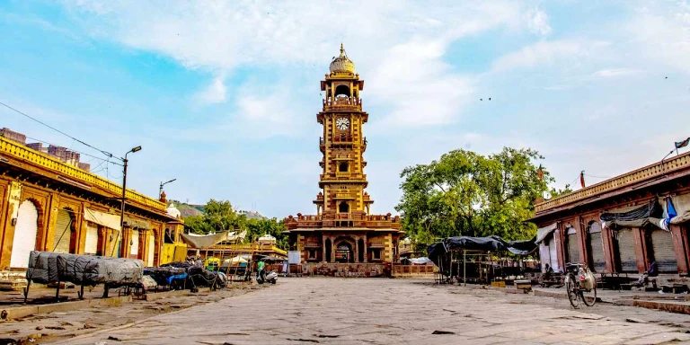 Ghanta Ghar in the bustling heart of Jodhpur&#039;s old city