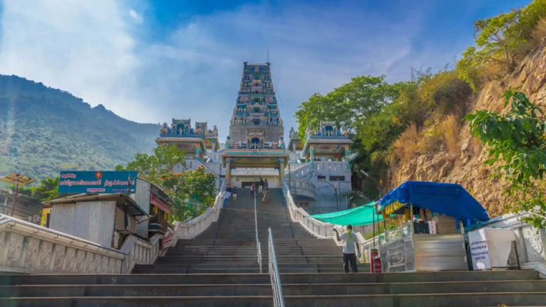Seek solace amidst the sacred allure of Marudhamalai Murugan Temple.