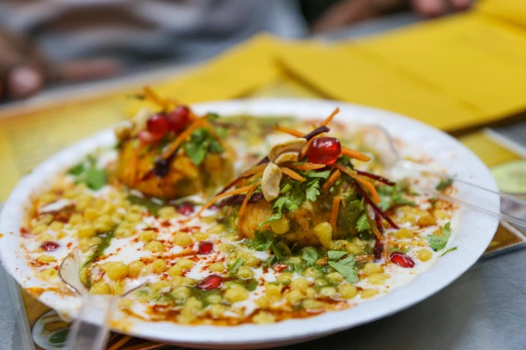 Delight in the refreshing flavors of Dahi Bhalla Chaat 