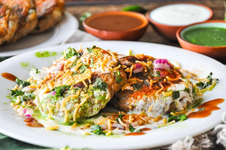 Enjoy the crispy delight of Aloo Tikki - a crunchy sensation!