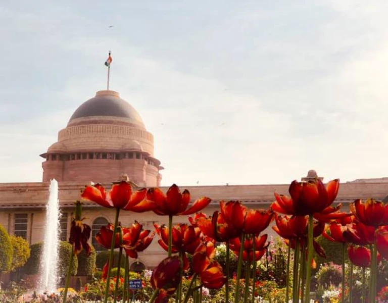 Landscape of Mughal garden ,New Delhi