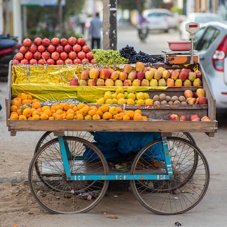 A fruit cart on the streets 