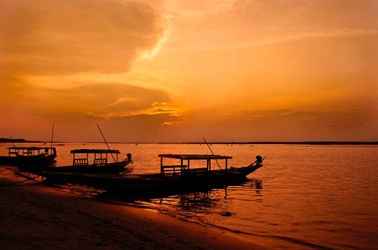 Chilika lake in Crimson Light