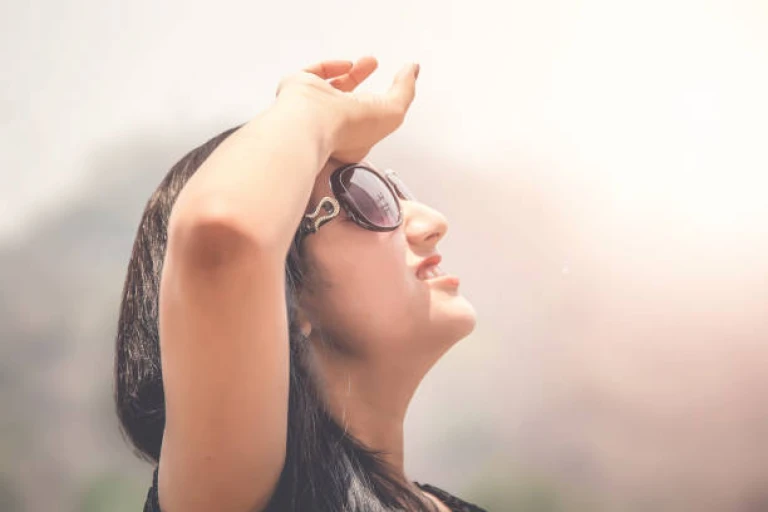 Outdoor summer portrait of young traveler