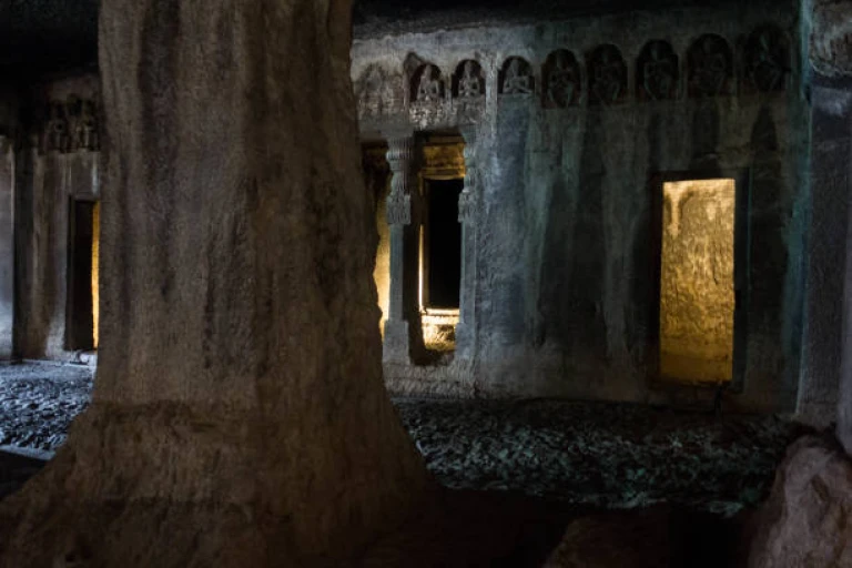 Interior of Ajanta caves