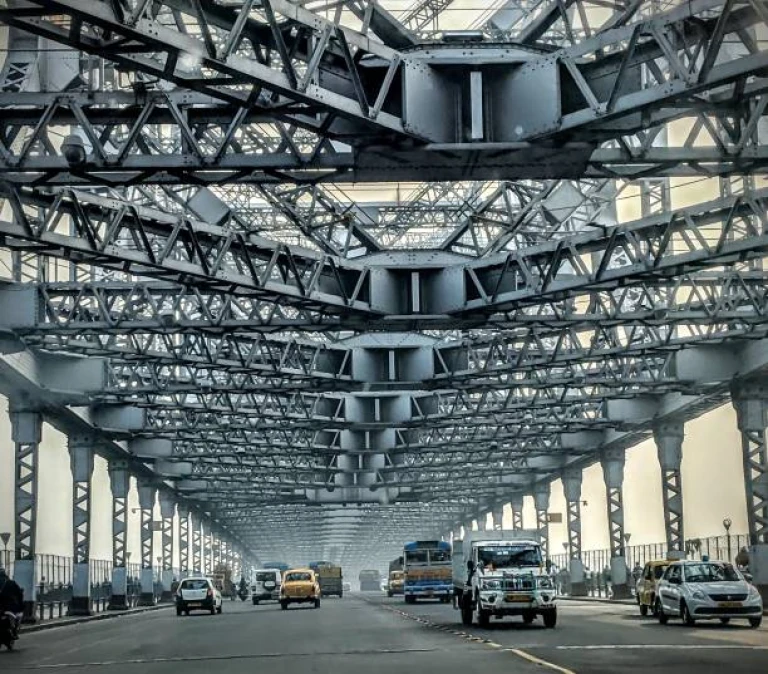 Howrah Bridge at Kolkata in India 