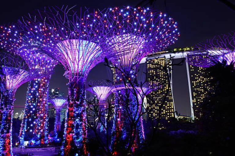 Marina Bay Sands Hotel and Gardens by the Bay, Singapore. 