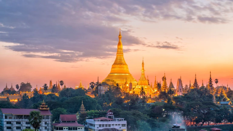 Shwedagon Pagoda in Myanmar