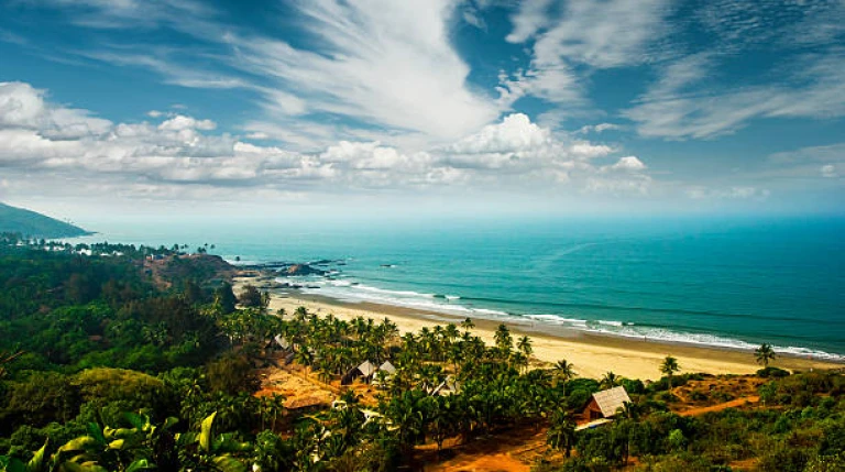 Goa beach and beautiful sky, India