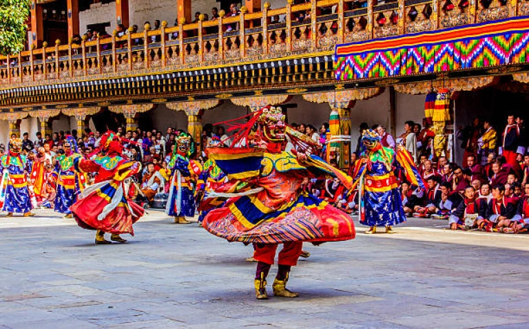 Masked dancer Bhutan 