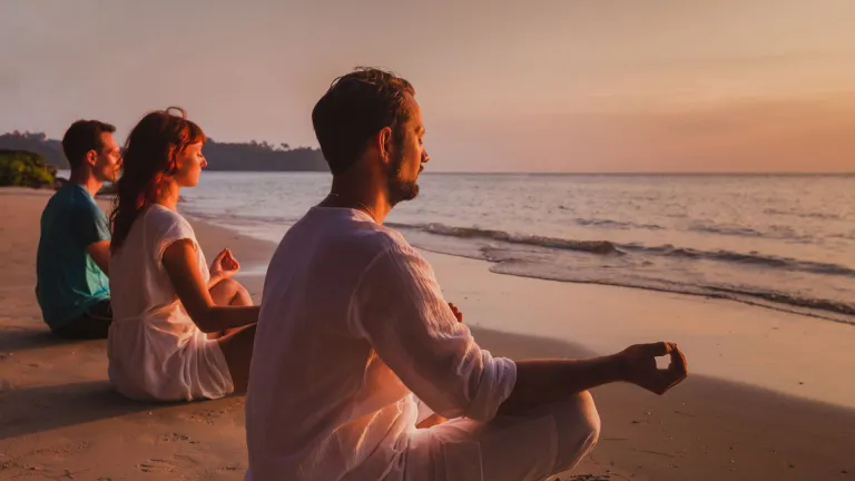 beach yoga