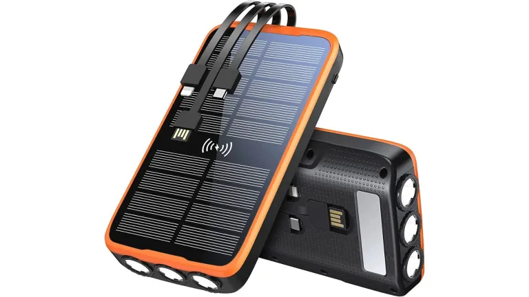 Solar Charger with Built-in Cable